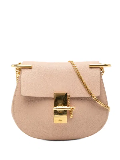 Pre-owned Chloé 2016 Mini Leather Drew Crossbody Bag In Pink