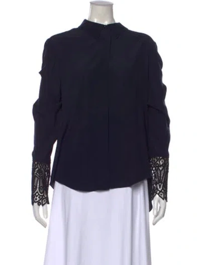 Pre-owned Chloé 2016 Silk Blouse In Blue