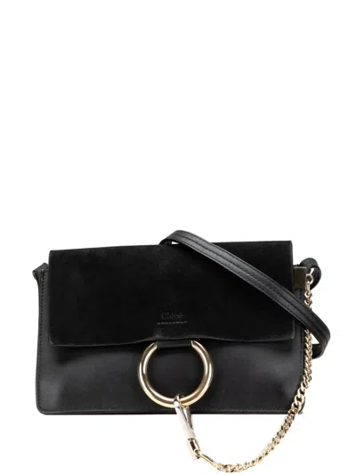 Pre-owned Chloé 2016 Small Suede And Calfskin Faye Crossbody Bag