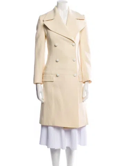 Pre-owned Chloé 2016 Virgin Wool Peacoat In Neutral