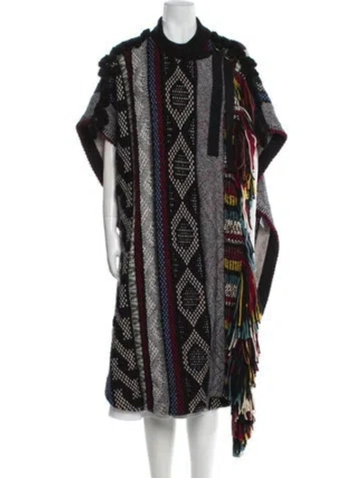Pre-owned Chloé 2016 Wool Poncho In Black