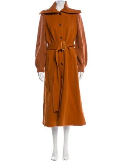 Pre-owned Chloé 2017 17ama14-17a069 Trench Coat In Orange