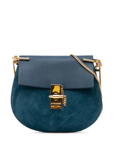 Pre-owned Chloé 2017 Small Suede And Calfskin Drew Crossbody Bag