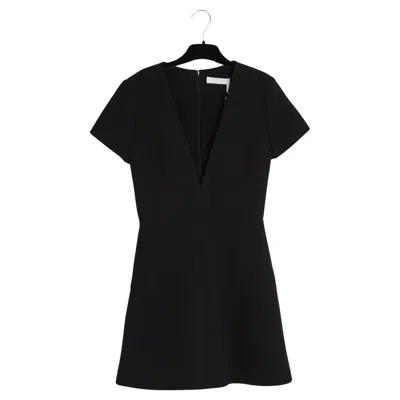 Pre-owned Chloé 2018 Robe Courte Fr34 36 Black Crepe Short Dress Uk6 To 8 Us4 To 6 Chloe