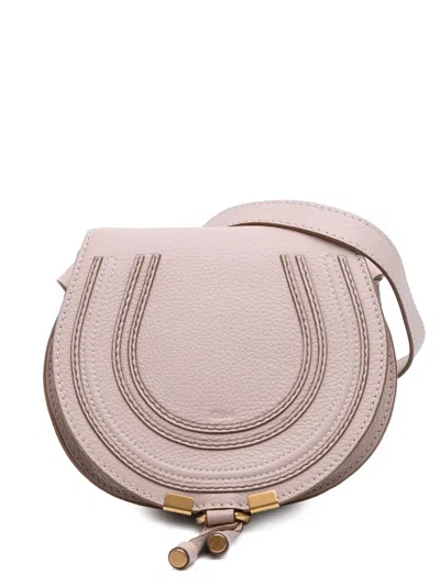 Pre-owned Chloé 2018 Small Grained Leather Marcie Saddle Crossbody Bag