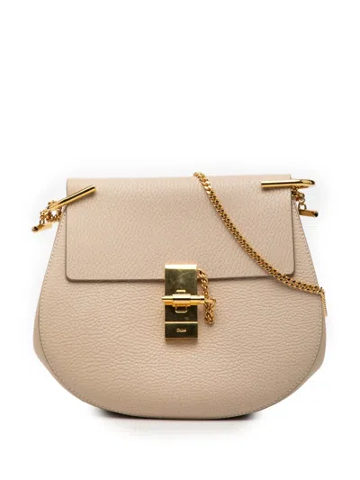 Pre-owned Chloé 2018 Small Leather Drew Crossbody Bag In Brown