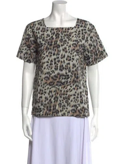 Pre-owned Chloé 2019 Animal Print T-shirt In Neutral