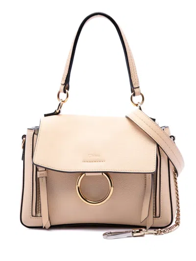 Pre-owned Chloé 2019 Mini Leather Faye Day Satchel In Brown