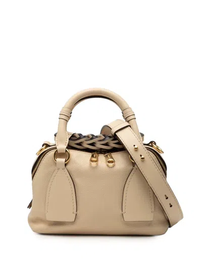 Pre-owned Chloé 2020 Small Leather Daria Satchel In Brown