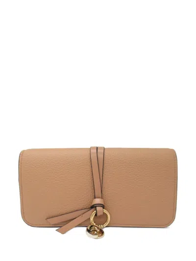 Pre-owned Chloé 2020s Alphabet Wallet In Neutrals
