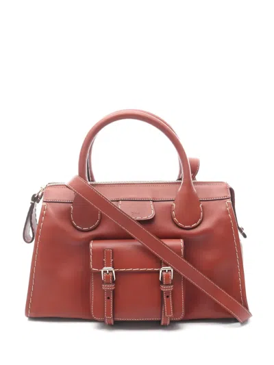 Pre-owned Chloé 2020s Edith Leather Tote Bag In Brown