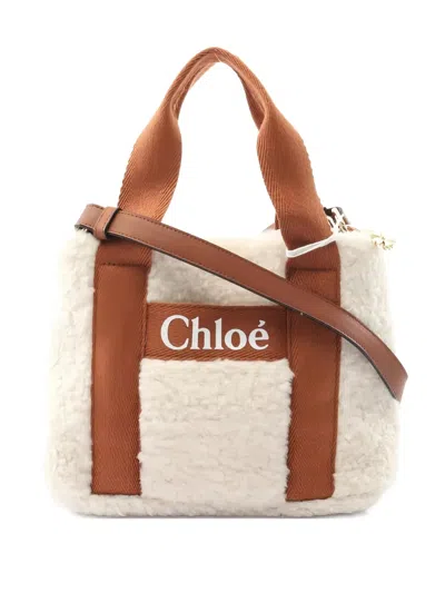 Pre-owned Chloé 2020s Magnetic Fastening Tote Bag In White