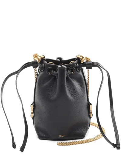 Pre-owned Chloé 2020s Mini Mercy Bucket Bag In Black