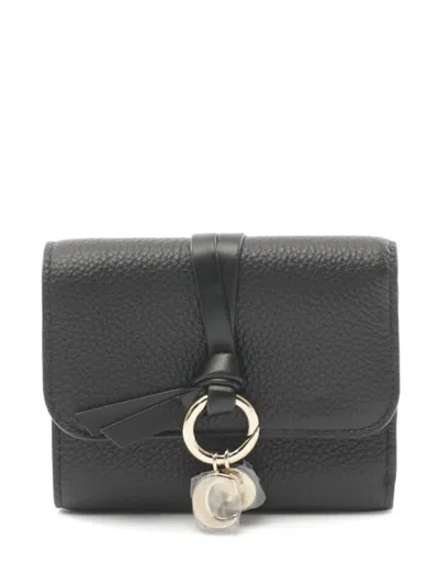 Pre-owned Chloé 2020s Small Alphabet Wallet In Black