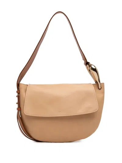 Pre-owned Chloé 2021 Leather Kiss Hobo Bag In Neutral