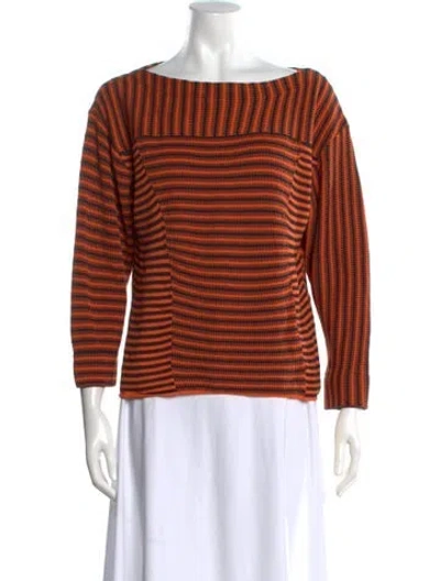 Pre-owned Chloé 2021 Striped Sweater In Orange