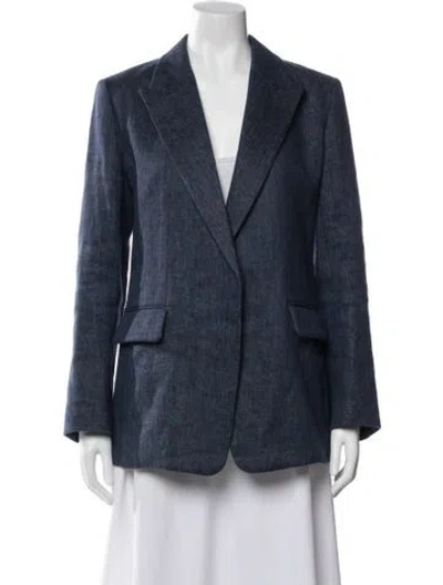 Pre-owned Chloé 2022 Linen Blazer In Blue