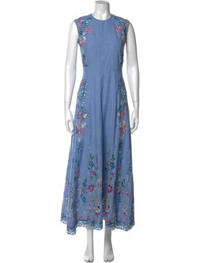Pre-owned Chloé 2022 Long Dress In Blue
