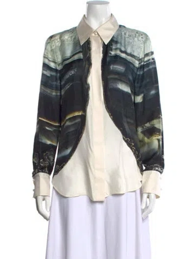Pre-owned Chloé 2022 Silk Blouse In Grey