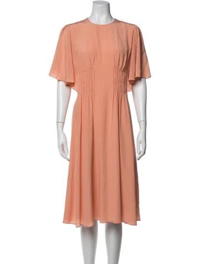 Pre-owned Chloé 2024 Midi Length Dress In Orange