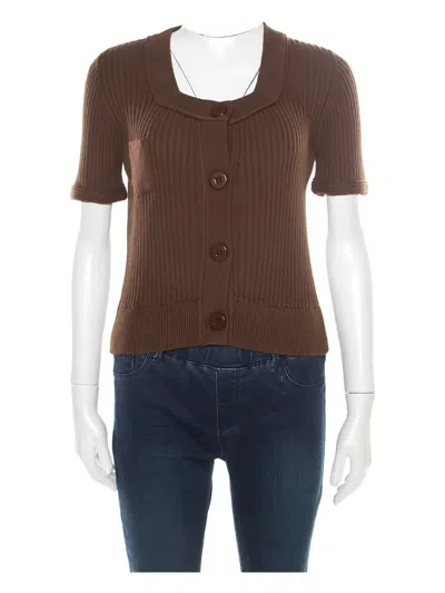 Pre-owned Chloé 2024 Ribbed Knit Button-front Top