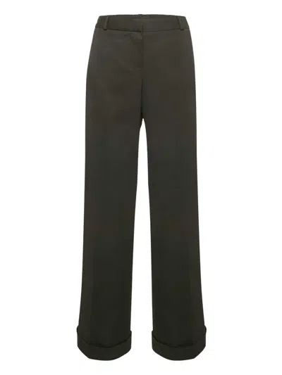 Pre-owned Chloé 2024 Tailored Wide-leg Trousers In Black