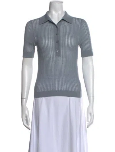 Pre-owned Chloé 2025 Short Sleeve Polo In Blue