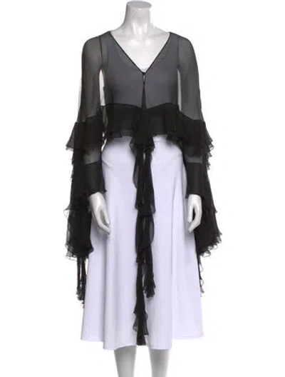 Pre-owned Chloé 2025 Silk Blouse In Black