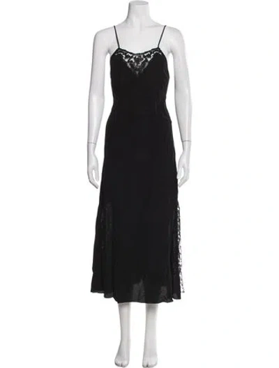 Pre-owned Chloé 2026 Midi Length Dress W/ Tags In Black