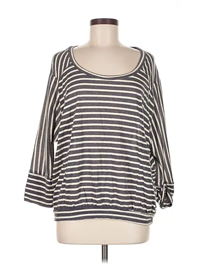 Pre-owned Chloé 3/4 Sleeve Top Gray Boatneck Tops