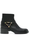 Chloé Dakota Leather Ankle Boots In Black