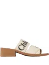 Chloé 45mm Block-heel Sandals In White