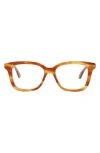 Chloé 49mm Square Optical Glasses In Brown