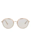 Chloé Round-frame Injection Sunglasses In Orange Orange Transparent
