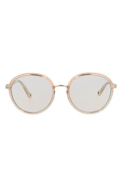 Chloé Round-frame Injection Sunglasses In Orange Orange Transparent