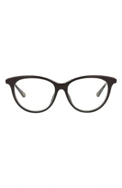 Chloé 52mm Cat Eye Optical Glasses In Brown