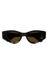 Chloé Ch0259s Cat Eye Acetate Sunglasses In Black