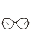 Chloé 52mm Core Oversize Optical Frames In Brown Brown