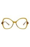 Chloé 52mm Core Oversize Optical Frames In Yellow Yellow Transparent