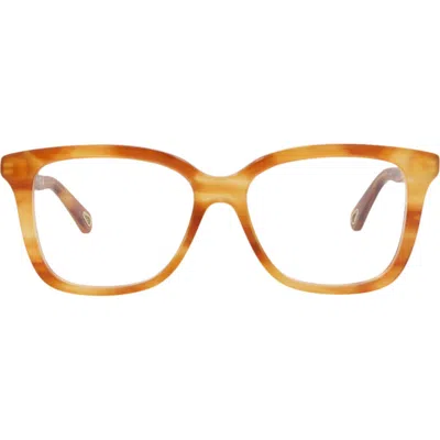 Chloé 52mm Rectangular Optical Glasses In Brown