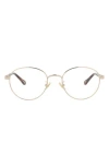 Chloé 52mm Round Optical Glasses In Gold