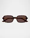 Chloé 53mm Acetate Rectangular Sunglasses In Brown