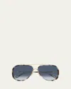 Chloé 53mm Gradient Aviator Sunglasses In Pattern