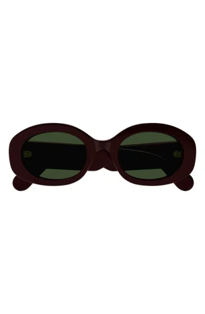 Chloé Naomy Acetate Oval Sunglasses In Brown