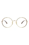 Chloé 53mm Round Optical Glasses In Gold