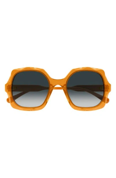 Chloé 53mm Square Sunglasses In Orange