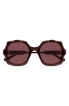 Chloé Womens Ch0226s Square-frame Acetate Sunglasses Purple In Violet