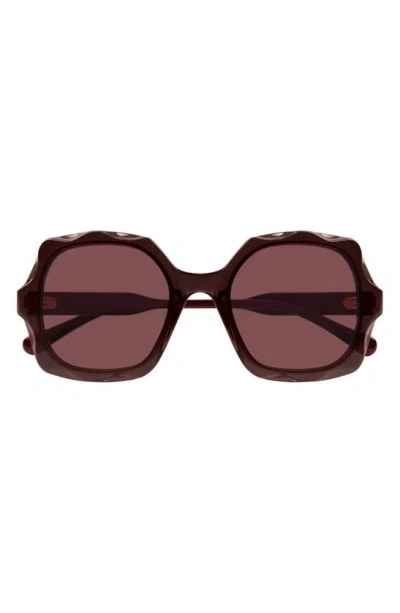Chloé 53mm Square Sunglasses In Violet