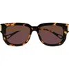 Chloé 54mm Rectangular Sunglasses In Brown