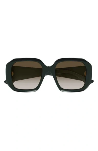 Chloé 54mm Square Sunglasses In Green